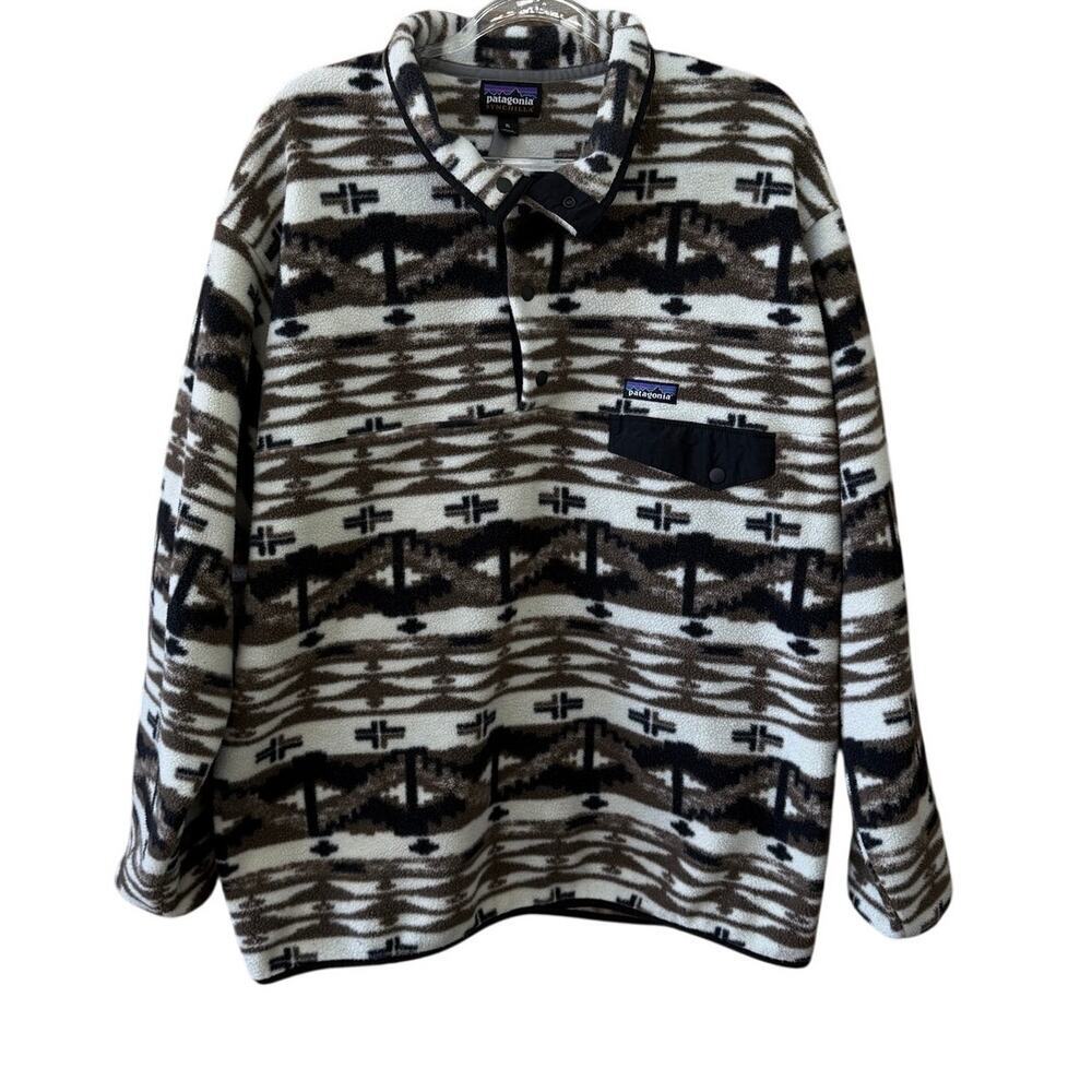 Patagonia Synchilla Snap-T Fleece Pullover Shepherds Knit Birch Gorp Aztec XL